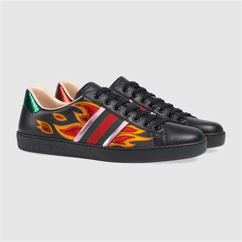 gucci aces flames attire|Gucci ace tennis shoes.